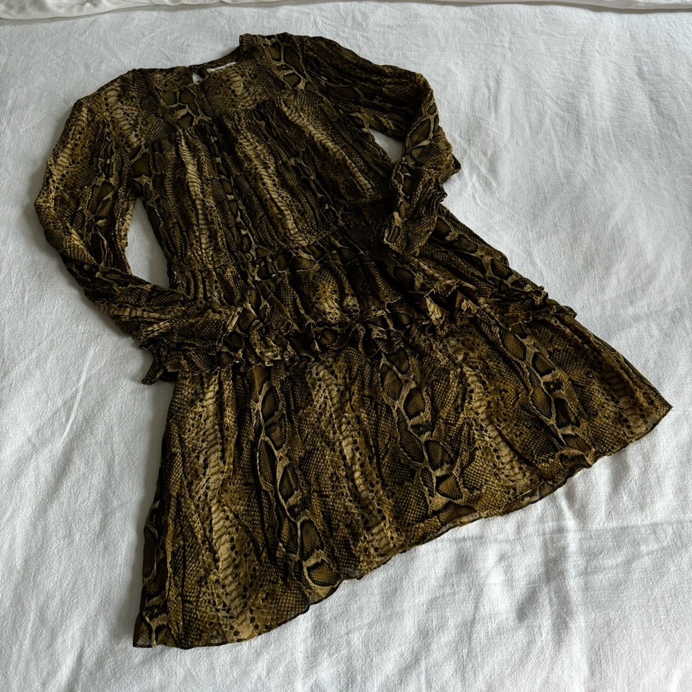 Isabel Marant Etoile Ruffle Python Dress - image 4